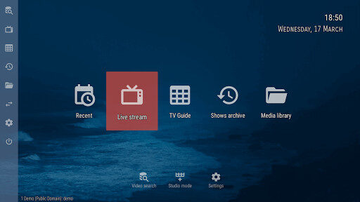 Main Screen Ott Navigator IPTV