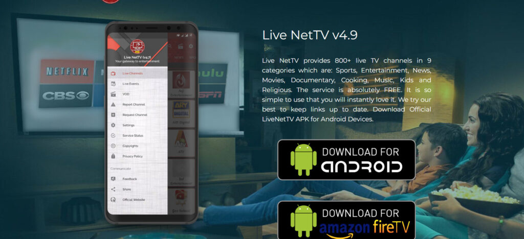 Main Screen Live NetTV