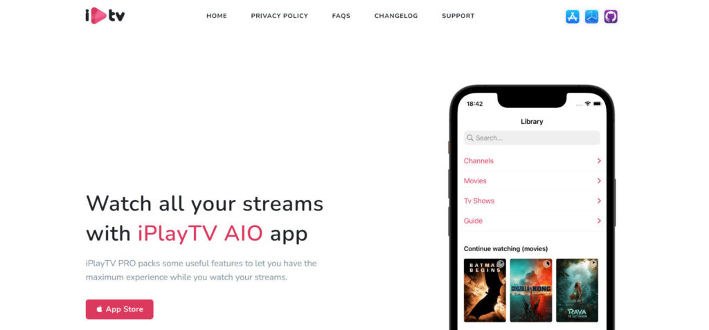 Main Screen Iplay TV