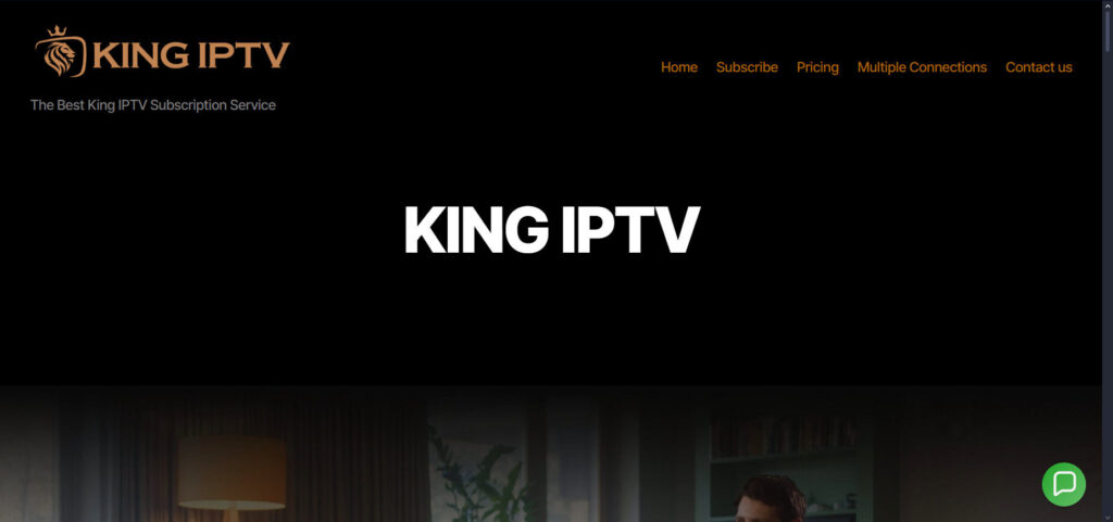 King IPTV homepage