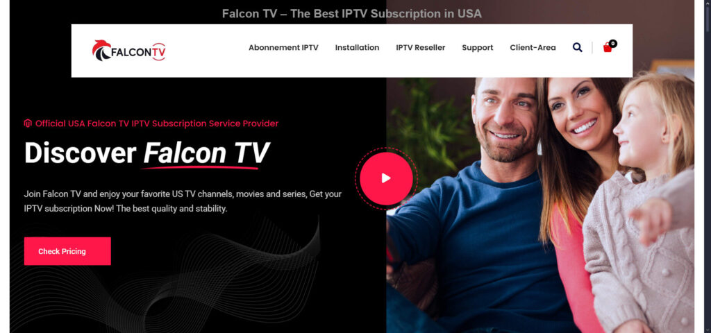 Falcon IPTV homepage