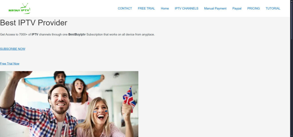 BestBuy IPTV homepage