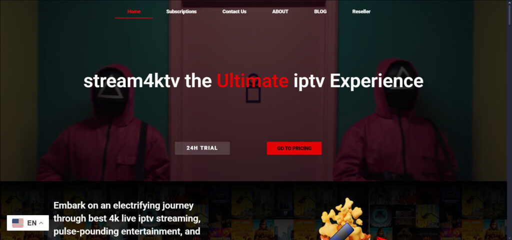 Stream4KTV homepage