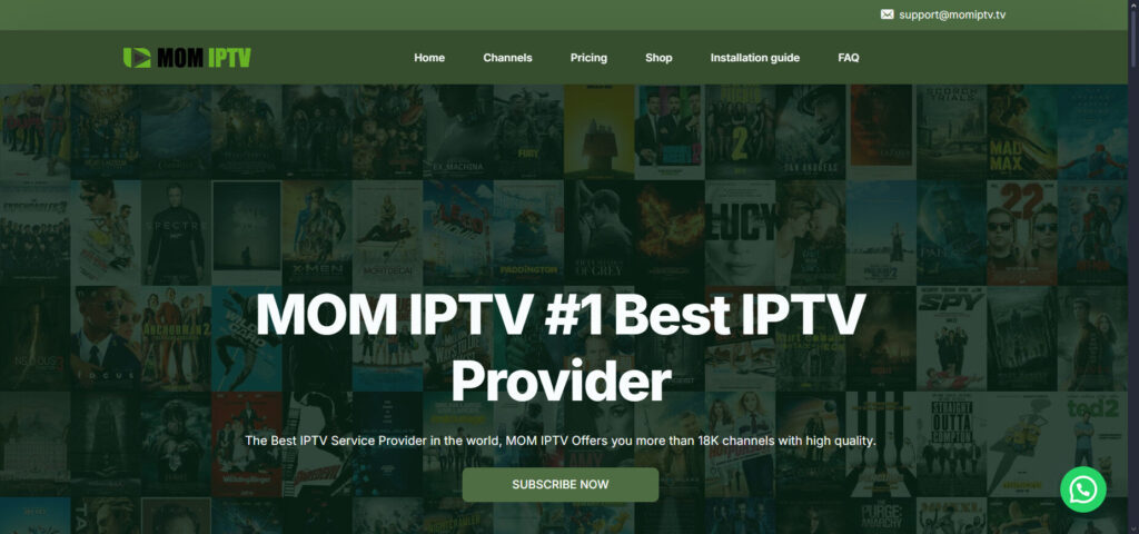 Mom IPTV homepage
