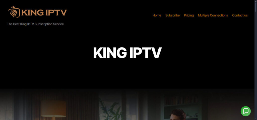King IPTV homepage