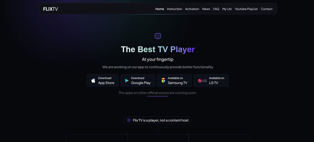 main screen flix TV