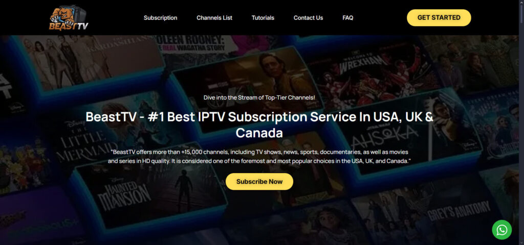 Beast TV homepage