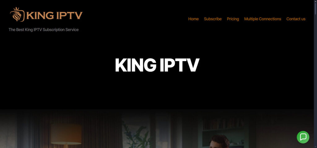 King IPTV homepage