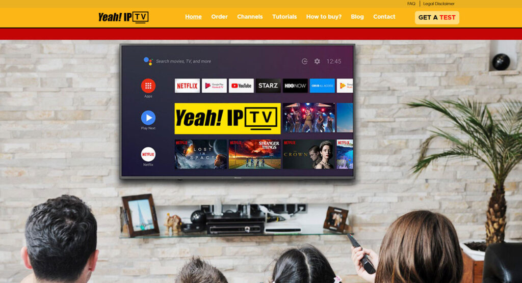 Yeah IPTV homepage