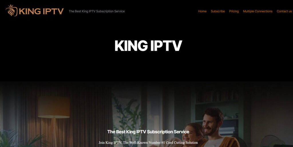 King IPTV homepage