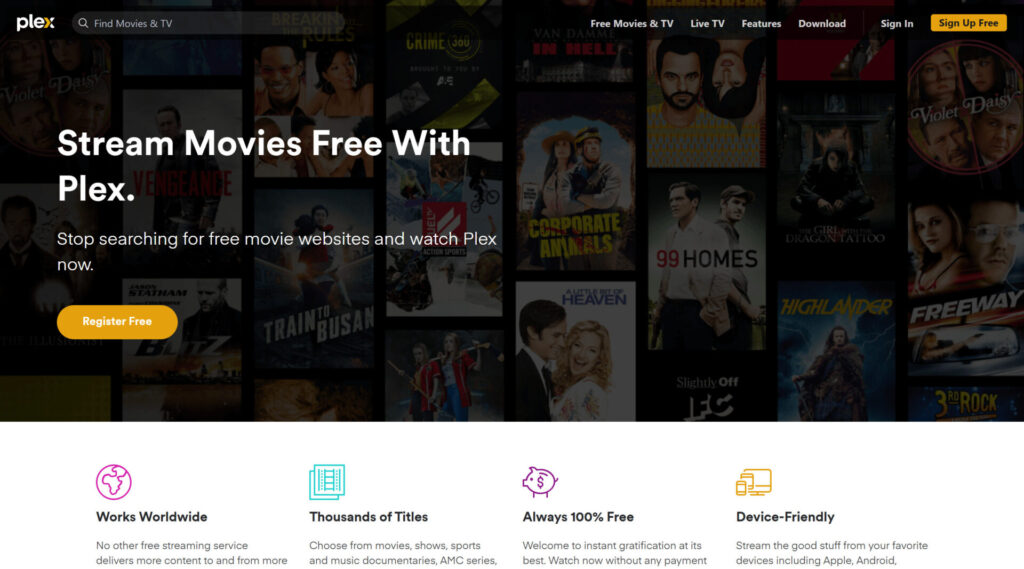 Plex (Free Section) homepage