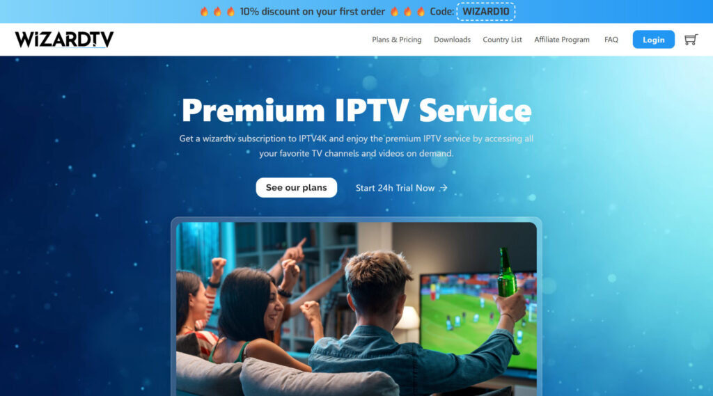 Wizardtv homepage