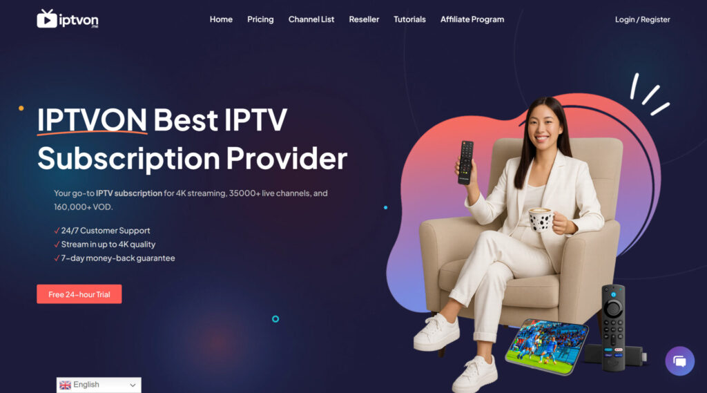 iptvon.me homepage