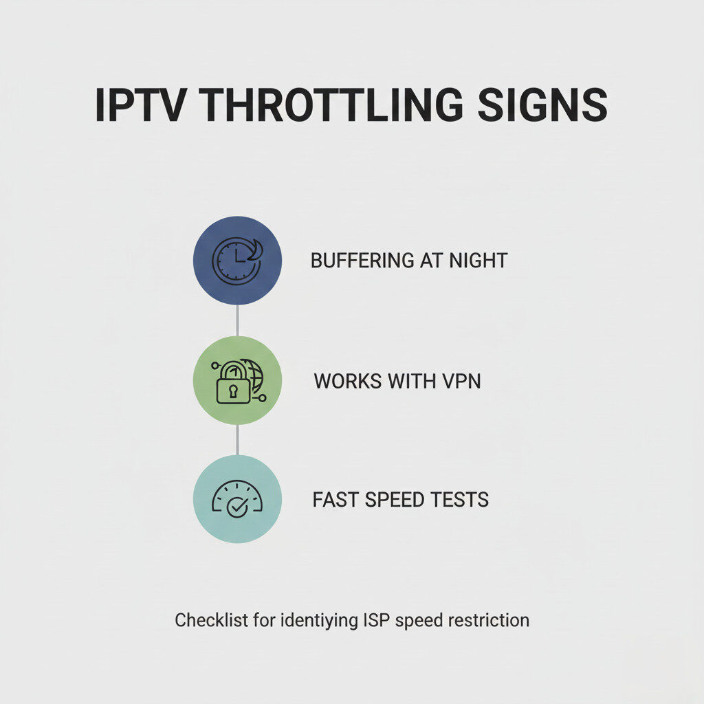 Common signs that IPTV is being throttled by an ISP