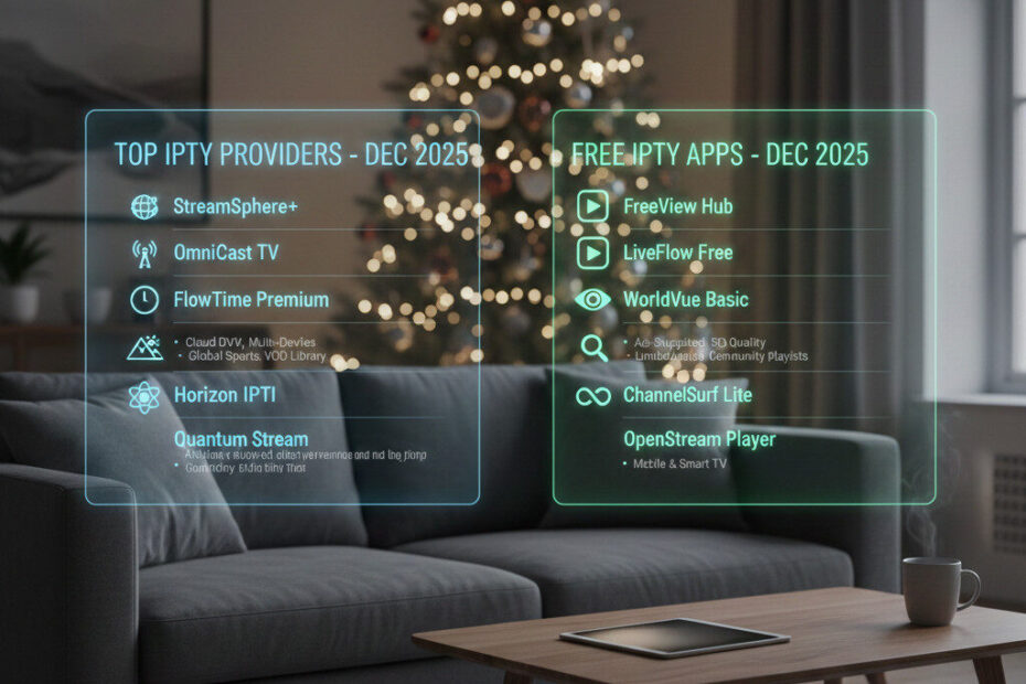Best IPTV providers and free IPTV apps available in December 2025