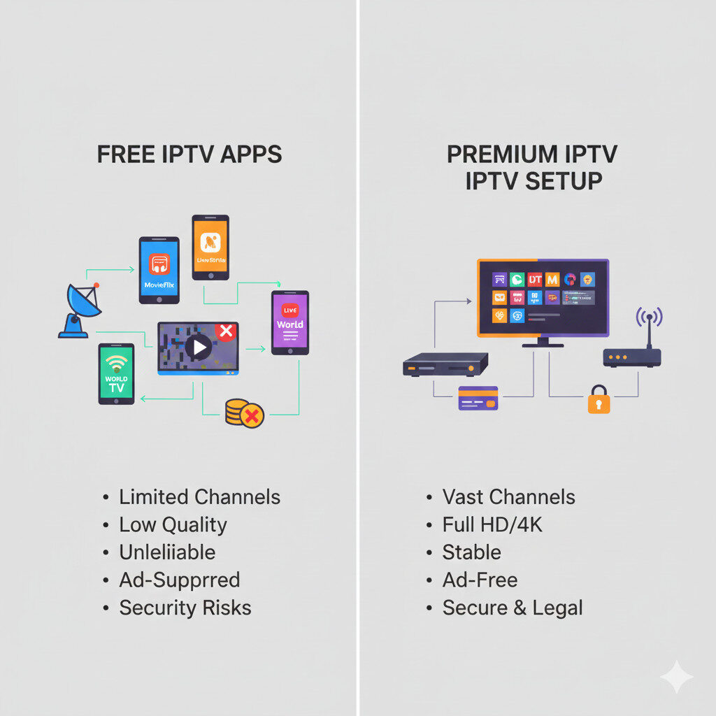 Users switching from unstable IPTV to free and paid alternatives