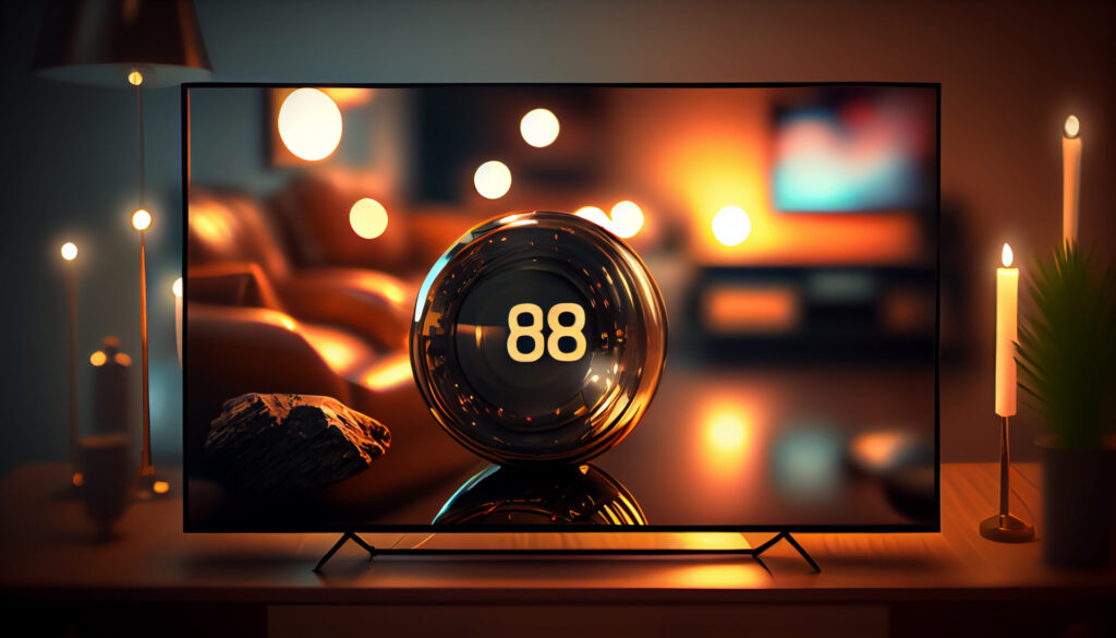 Ultra HD 4K IPTV stream displayed on a modern smart TV