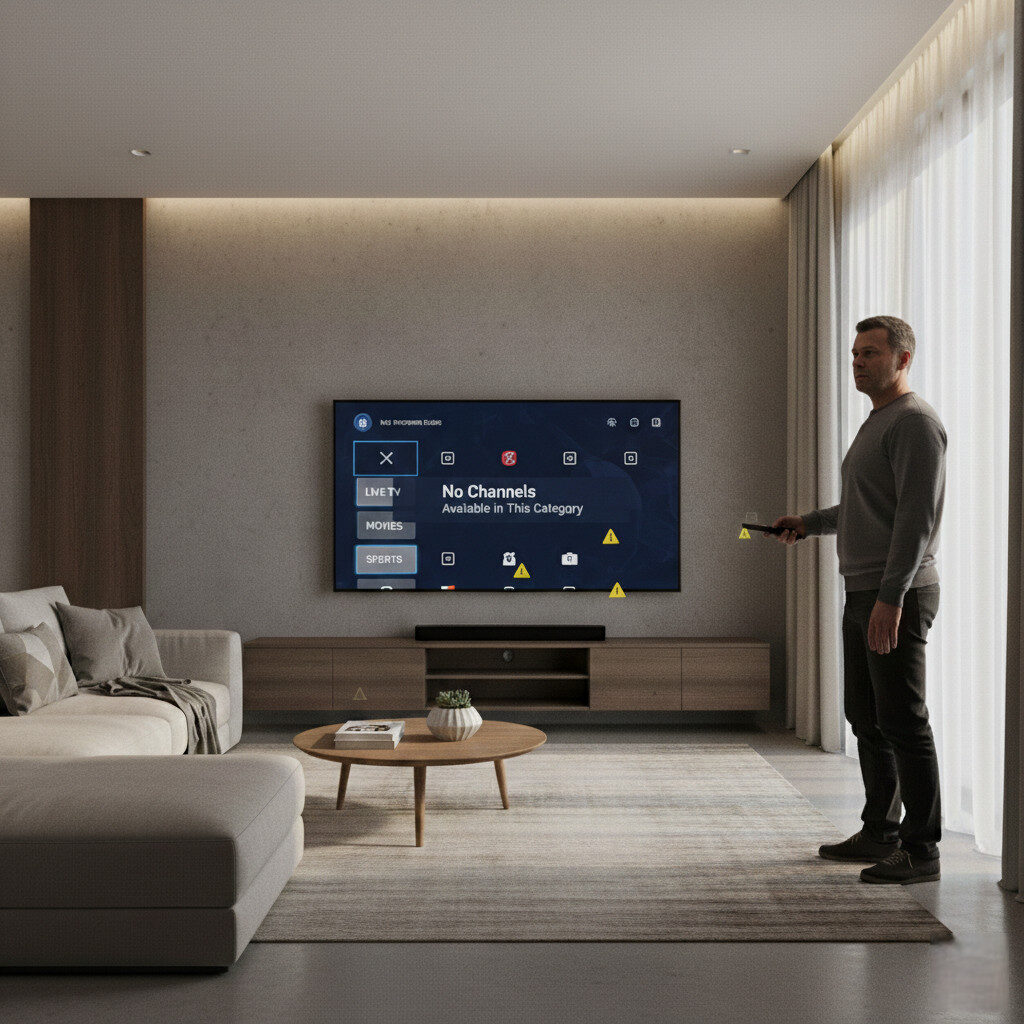 IPTV channels missing on TV screen