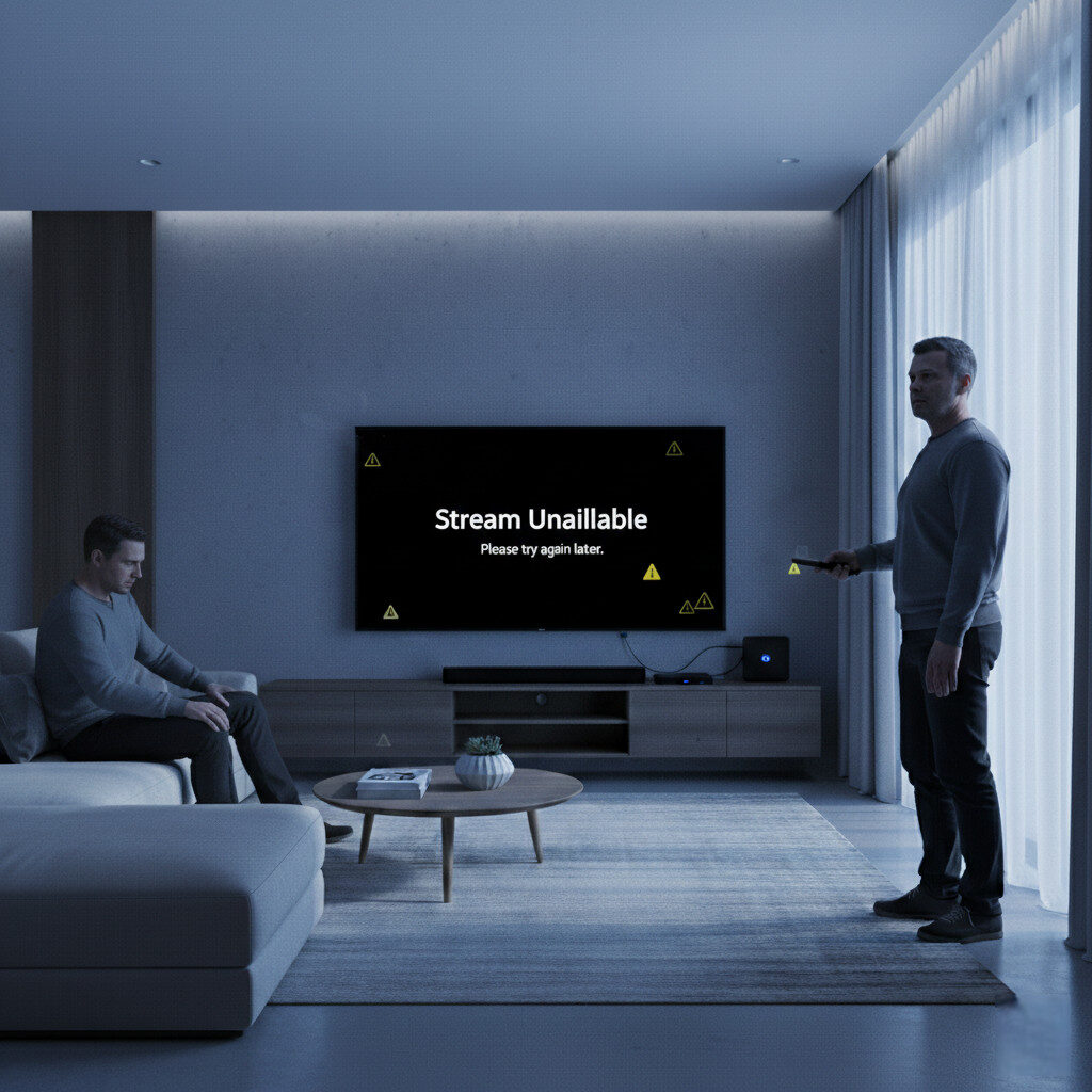 IPTV stream unavailable black screen issue