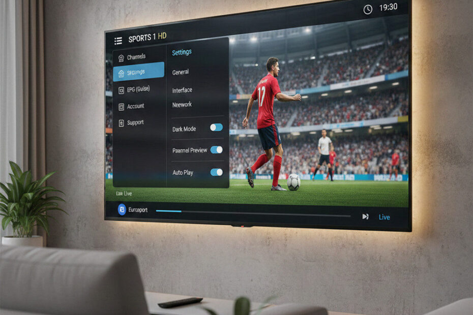 best IPTV player settings for smooth streaming interface