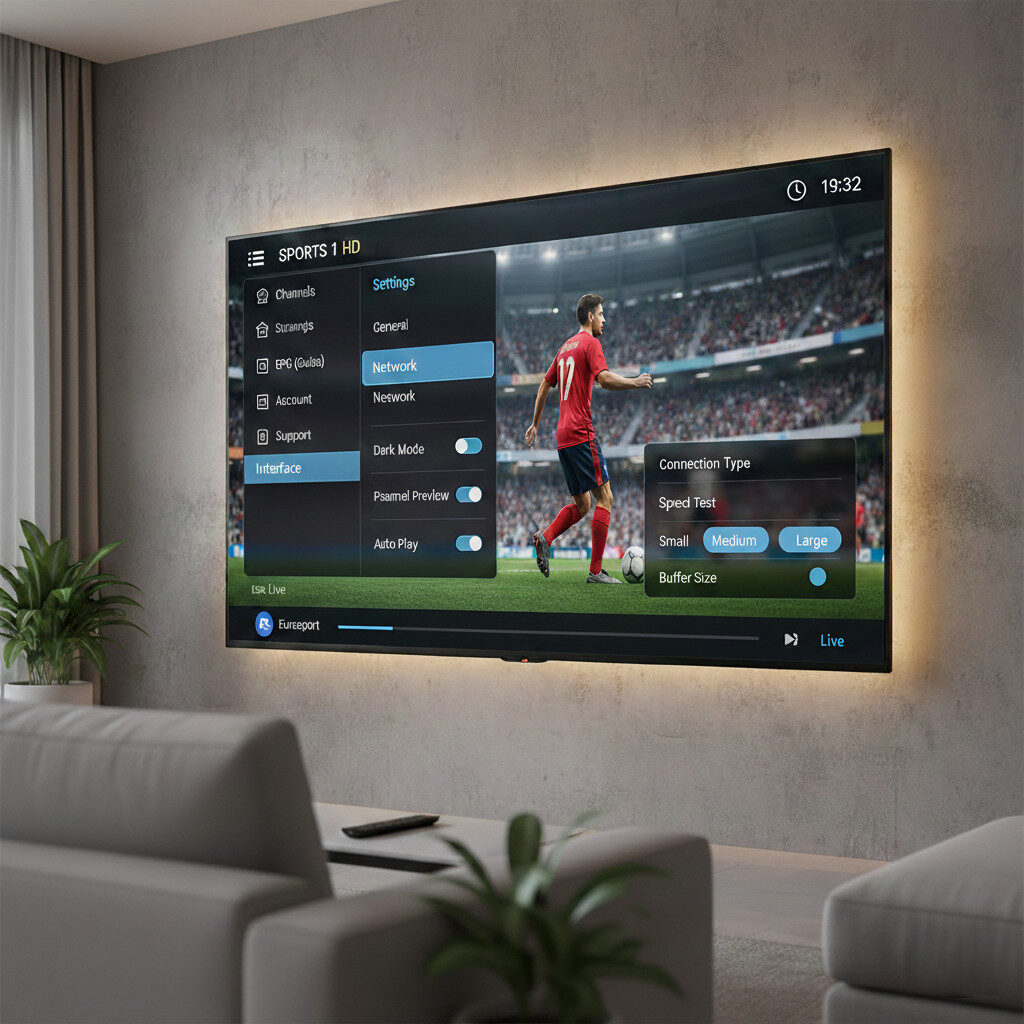 best IPTV player settings buffer size configuration