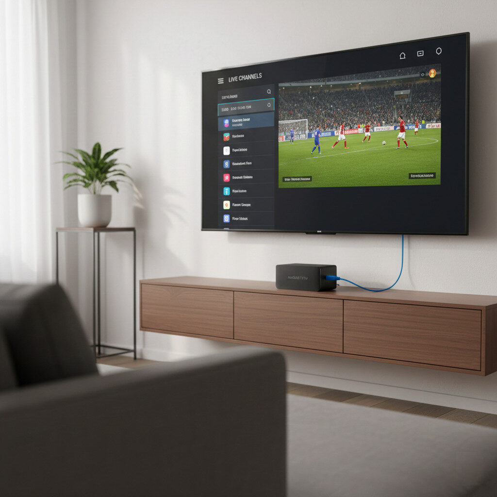 Android TV Box for IPTV connected to smart TV