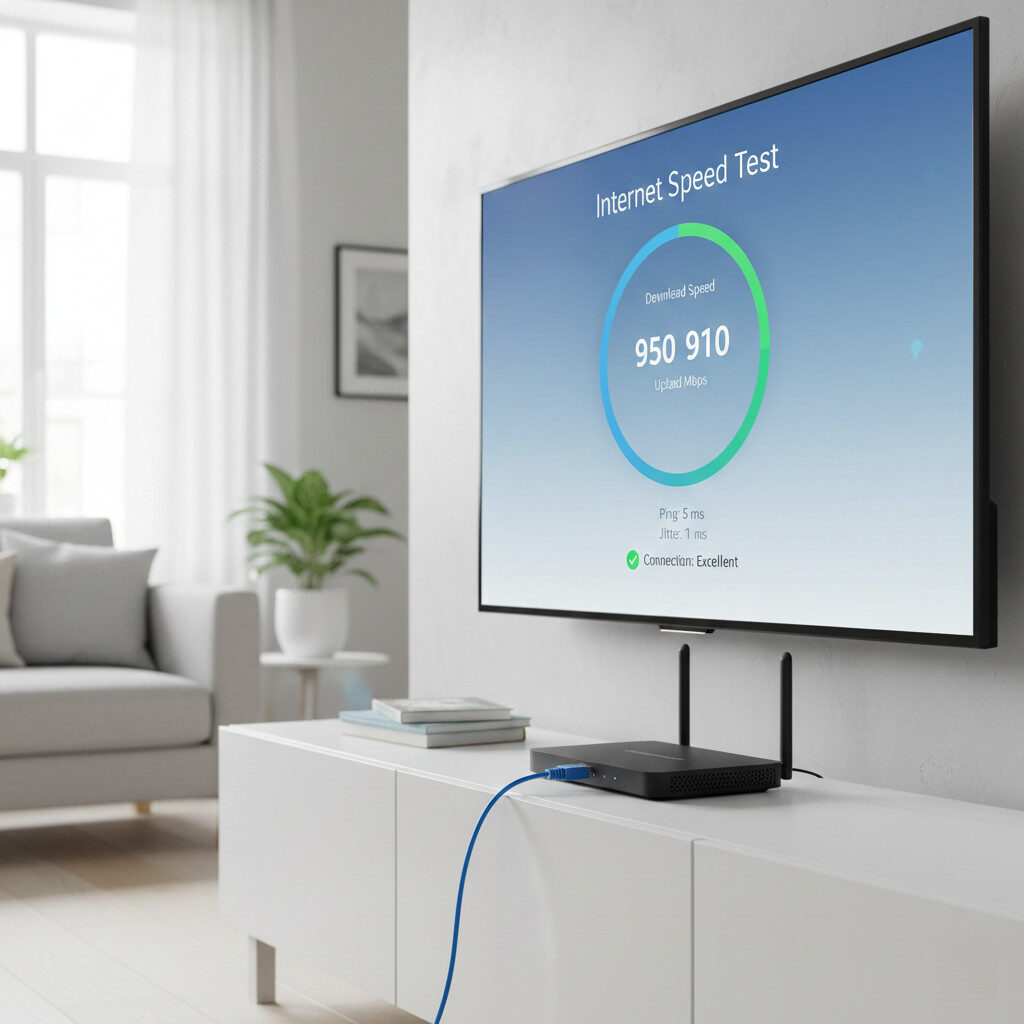 Checking internet speed to fix IPTV freezing and buffering