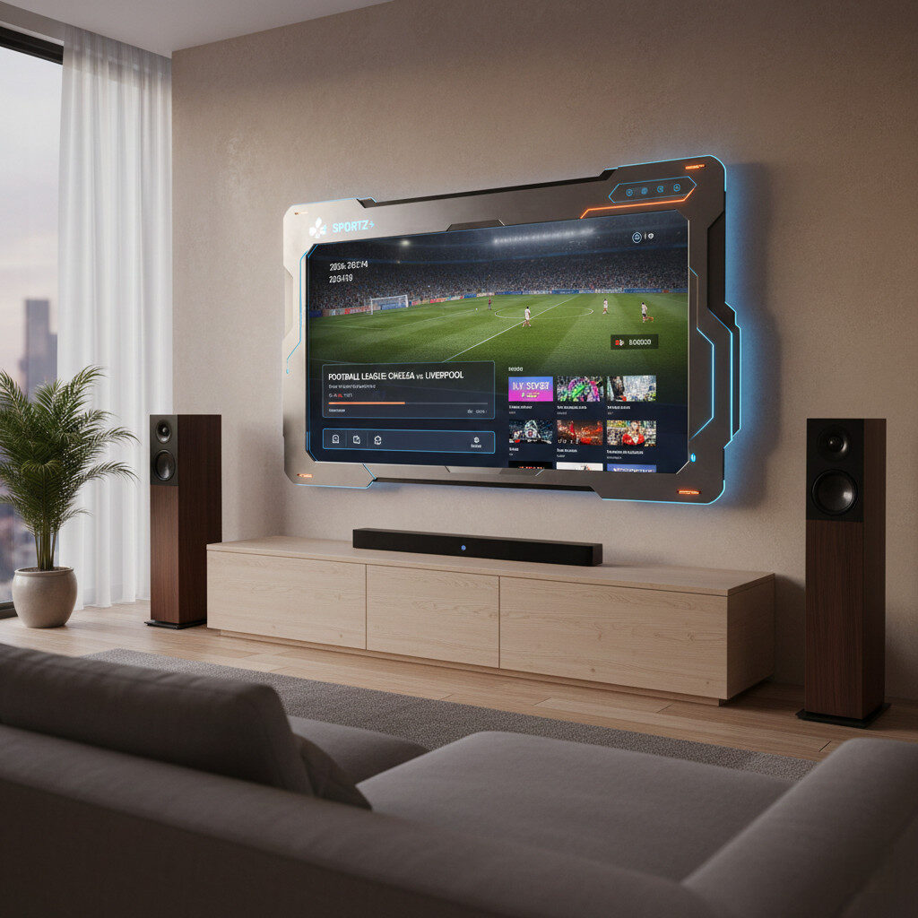 IPTV on Smart TV live streaming interface