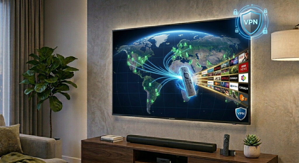 best VPN for IPTV speed and server network concept