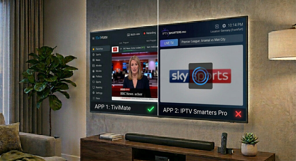 IPTV Smarters vs TiviMate performance comparison