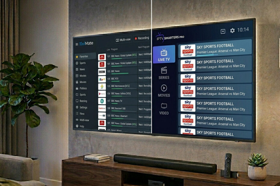 PTV Smarters vs TiviMate interface comparison