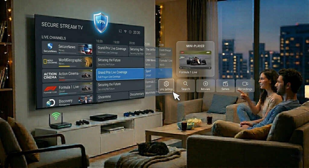 best IPTV apps for Android TV with VPN connection